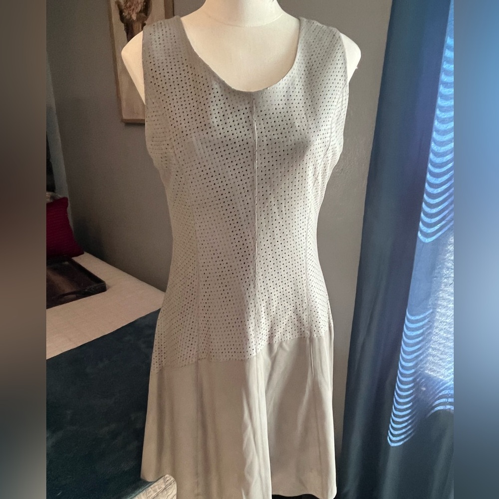 My Tribe Perforate Leather Dress Medium Unique